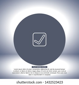 check mark icon . Lorem Ipsum Illustration design