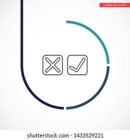 check mark icon . Lorem Ipsum Illustration design