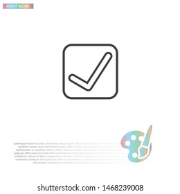 check mark icon . Lorem Ipsum Illustration design