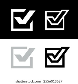 Check mark icon. Marks: "Accepted", "Approved", "Yes", "Correct", "Good", "Correct choice", "Task completed", "Voting". Test question symbol.