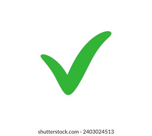 Check mark icon. Check marks symbol. Simple check mark. Quality sign icon. Checklist symbol. Approval check green vector design and illustration.