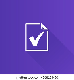 check mark icon in Metro user interface color style. Events organizer reminder