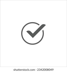 Check mark icon, ok, accepted, done, icon logo flat design apps and web page. Eps 10 Editable.