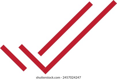 Marca de verificación Icono color rojo formato eps