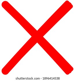 Check mark icon . red cross flat simbol x. delete icon vector illustration. eps 10