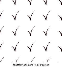 Check mark icon seamless pattern on white background. Tick symbol. Vector illustration.
