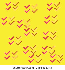 Check Mark Icon Seamless Pattern, Checkmark, Tick Icon, Concept Yes, Correct Answer Mark Vector Art Illustration