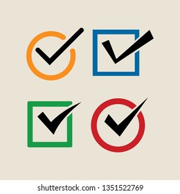 Check mark icon set