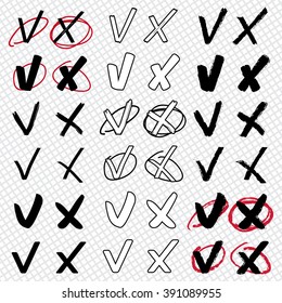 Check mark icon set