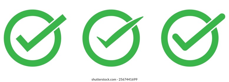 Check Mark Icon set. accept checkmark icon set, tick mark icon . vector illustration eps 10.
