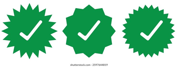 Check mark icon set. Checkmarks and confirm. Check marks for agreement, vote, confirmation,  Vector illustration design eps 10  