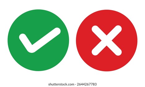 Ícone de marca de seleção definido. Marcas de seleção e confirmação. Marcas de verificação para concordância, voto, confirmação, escolha. Ilustração vetorial