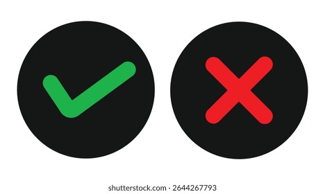 Check mark icon set. Checkmarks and confirm. Check marks for agreement, vote, confirmation, choice. Vector illustration