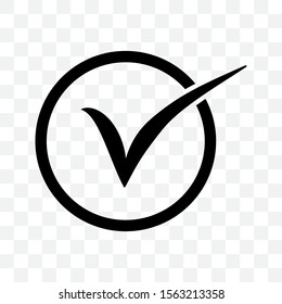 check mark icon set. Circle vector illustration