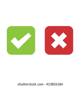 Check mark icon set in color . Vector illustration