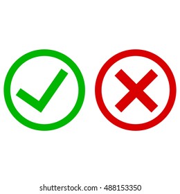 Check mark icon set in color .