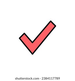 Check mark icon set illustration. Tick mark sign and symbol
