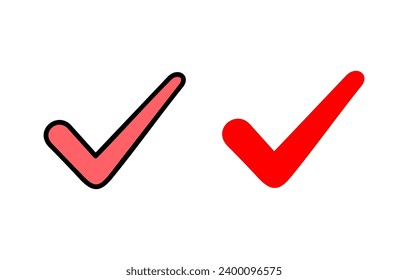 Check mark icon set illustration. Tick mark sign and symbol