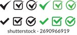 check mark icon set. right  buttons. Check marks  icons. checklist signs
