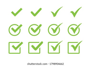 Comprobar conjunto de iconos de marca, Comprobar vector de signo de marca