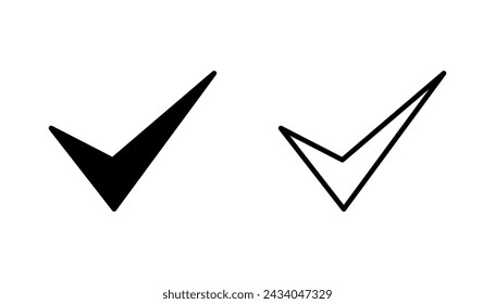 Check mark icon set. Check mark icon. Tick mark symbol vector