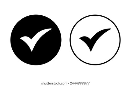 Check mark icon set. Check mark icon. Tick mark symbol vector