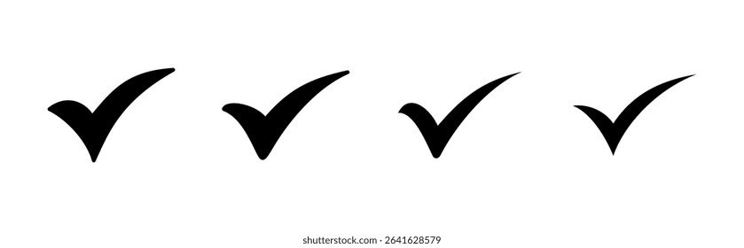 Check mark icon set. Check mark icon. Tick mark symbol vector