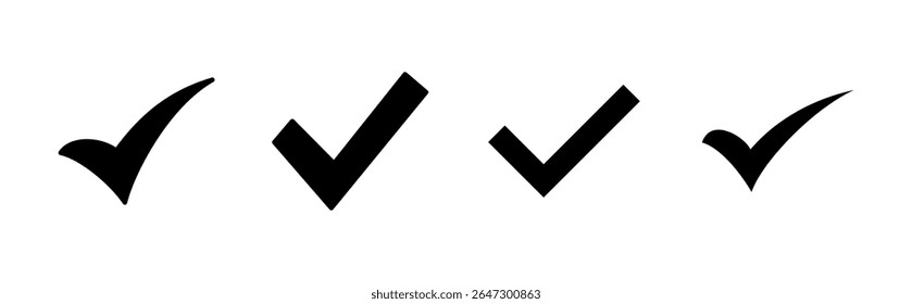 Markierungssymbolsatz. Häkchensymbol. Markierungssymbol-Vektor markieren