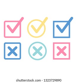 Check Mark icon set. Check vector button