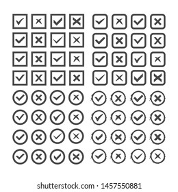 Check Mark Icon Set, vector illustration