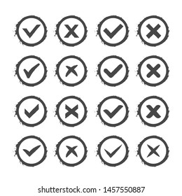 Check Mark Icon Set, vector illustration