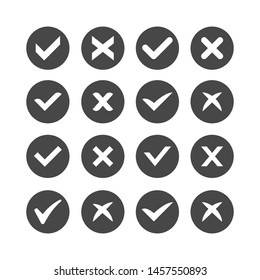 Check Mark Icon Set, vector illustration