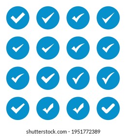 check mark icon set vector sign symbol