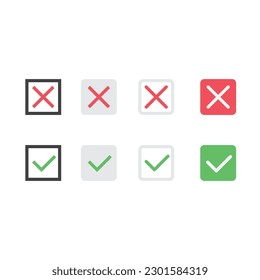 Check Mark Icon Set Vector Design.