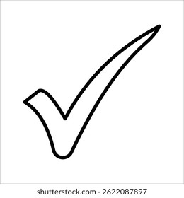 Check Mark Icon set, vector illustration on white background. color editable