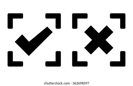 Check mark icon set . Vector illustration