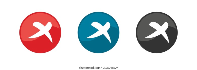 Check mark icon set. Vektor