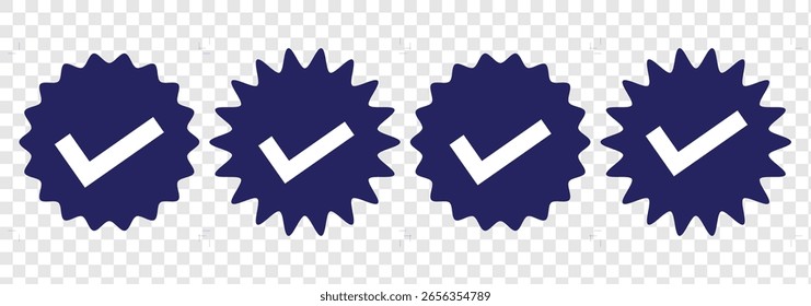 Check mark icon seton white background. illustration