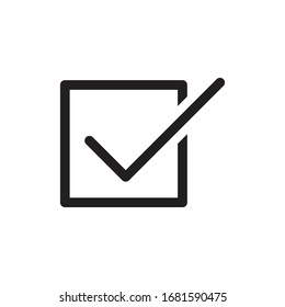 marca de verificación icono signo vector diseño