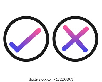Check mark icon sign vector illustration.