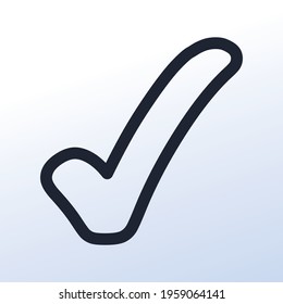 Check mark icon, sign, vector set, outline illustration concept. Extra vector elements for your design. Vector illustration