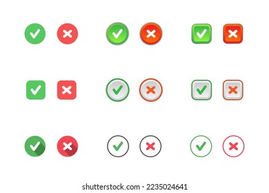 Check mark icon sign vector design collection