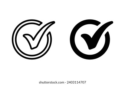 check mark icon, check mark sign vector for web site Computer and mobile app