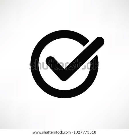 Check mark icon sign vector