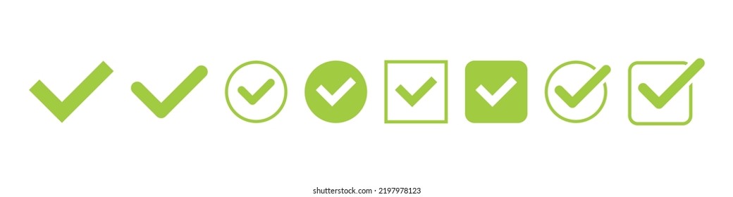 Check mark icon simple flat design