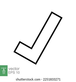 Check mark icon. Simple flat style. Tick sign, checkmark, correct symbol, approved concept. Vector illustration design isolated on white background. EPS 10.