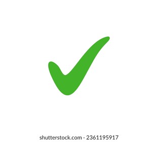 Markierungssymbol überprüfen. Einfaches Häkchen. Symbol für Qualitätszeichen. Symbol der Checkliste. Richtige Wahl für einzelne Symbole. Genehmigungsprüfung flacher Vektordesign und Illustration.
