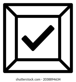 Check Mark Icon, simple shape, best for application or documents