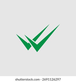Icono de marca de verificación. Garrapatas simples y dobles. Símbolo de Estado de confirmación y lectura de mensaje. Se utiliza en chat, tareas y notificaciones de firma.
