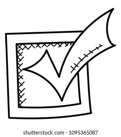 
Check mark icon in a square box
